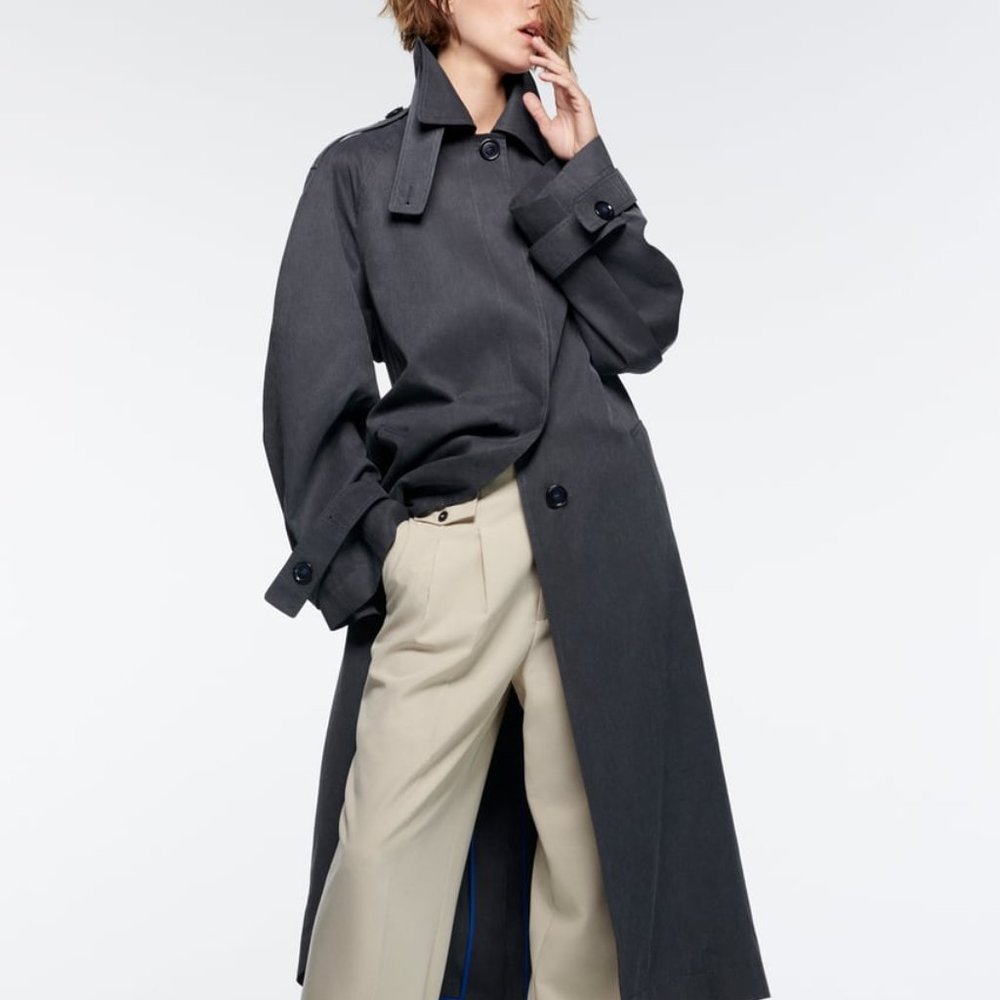 💮ZARA Oversized Minimalist Trench Coat Limited Edition M/L💮